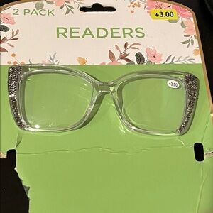 Stylish Clear Glasses +3.0 NEW